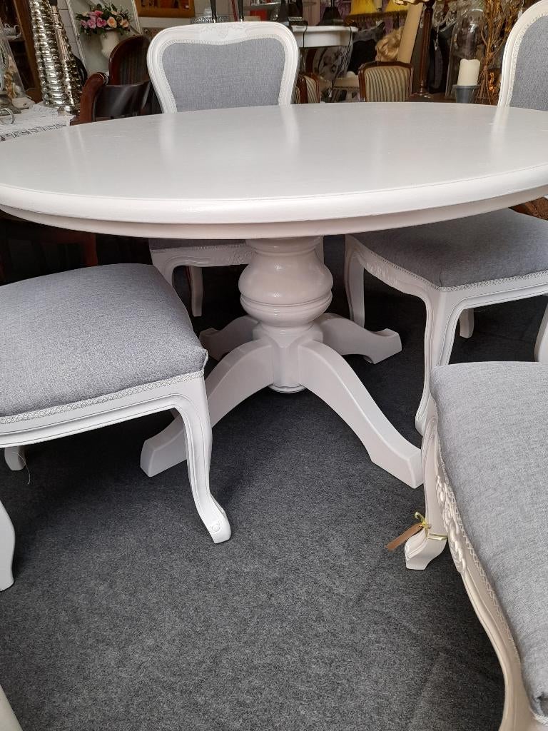 Witte ronde eettafel, Ophalen of Verzenden