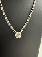 Eenvoudige uniseks ketting met schitterende steen, Sieraden, Tassen en Uiterlijk, Ophalen of Verzenden, Nieuw, Overige materialen