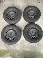 4 x Winterbanden Continental stalen velg., Auto-onderdelen, Banden en Velgen, Ophalen, Gebruikt, 15 inch, Banden en Velgen