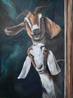 Schilderij geiten, Oorspronkelijke maker, Nieuw, Ophalen of Verzenden, Schilderij