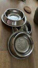 4 rvs voerbakjes voor de hond, Ophalen of Verzenden, Zo goed als nieuw