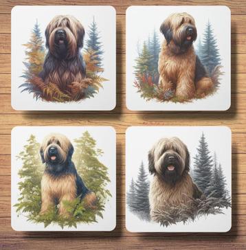 Briard Bos onderzetters met houder beschikbaar voor biedingen