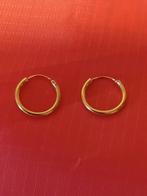 14k 585 Gouden Creolen Oorbellen 1,5 cm, Sieraden, Tassen en Uiterlijk, Oorbellen, Hangers, Verzenden, Geel, Zo goed als nieuw