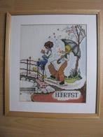 geborduurde schilderijtjes van de 4 seizoenen, Huis en Inrichting, Woonaccessoires | Schilderijen, Tekeningen en Foto's, Minder dan 50 cm