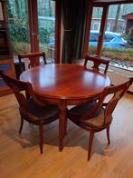 Eetkamertafel en stoelen, Ophalen, Zo goed als nieuw, 4 tot 6 stoelen