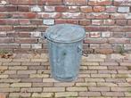Brocante | Grote zinken vuilnis emmer uit Kerkrade, Huis en Inrichting, Woonaccessoires | Prullenbakken, Ophalen, Gebruikt, 50 tot 75 cm