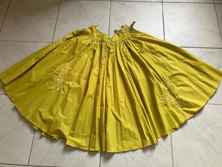 Schitterende klokrok van Pauw maat 38, Kleding | Dames, Rokken, Zo goed als nieuw, Maat 38/40 (M), Geel, Onder de knie, Verzenden