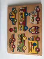Houten puzzel verkeer autootjes, Ophalen of Verzenden, Zo goed als nieuw, Overige typen