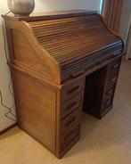 Eikenhouten bureau met rolluik, Huis en Inrichting, Bureaus, Ophalen, Gebruikt, Bureau