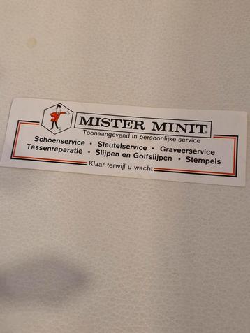 2391 Sticker Mister Minit beschikbaar voor biedingen