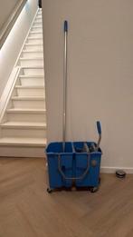 Dweilwagen  dubbele emmer en pers inclusief nieuwe dweilmop, Ophalen, Dweilemmer, -bak, of -wagen