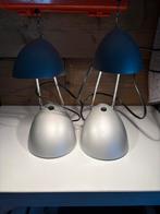 2 mooie identieke (buro) lampen ., Ophalen of Verzenden, Zo goed als nieuw, Grijs, Rond