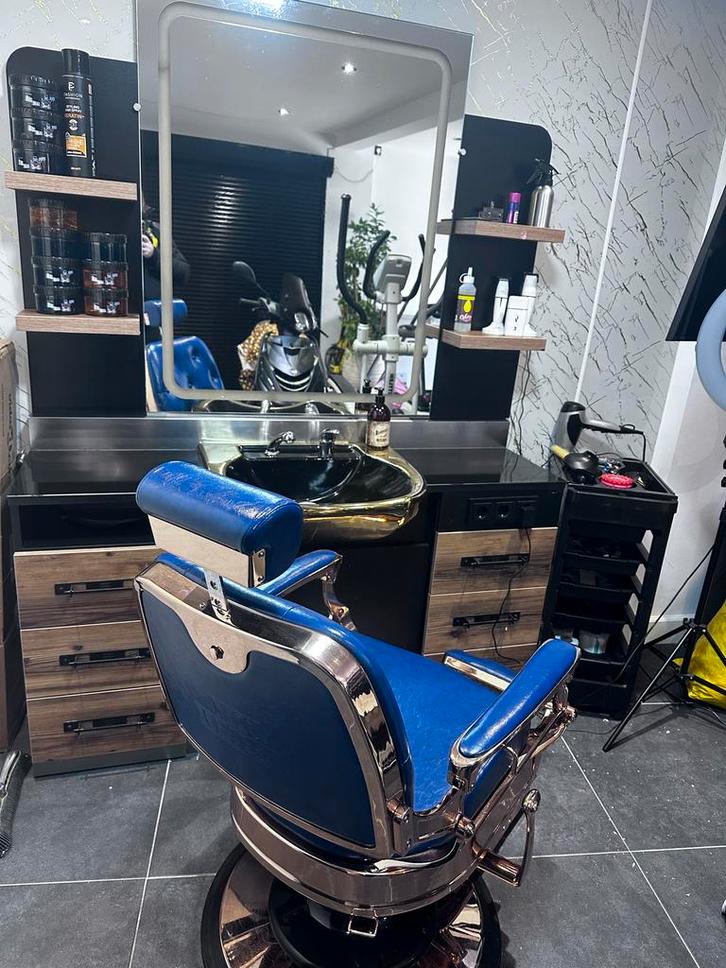 Complete Barbershop Inventaris, Zakelijke goederen, Kantoor en Winkelinrichting | Magazijn, Stelling en Opslag, Ophalen of Verzenden