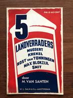 NSB 5 Landverraders: Mussert, Krekel, Rost van Tonningen,, Ophalen of Verzenden, S. van Santen, Overige onderwerpen, Tweede Wereldoorlog