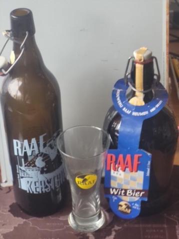 Bierflessen - 126 - RAAF/HEUMEN - 2 STUKS + GLAS beschikbaar voor biedingen