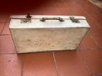 Antieke witleren koffer, Ophalen of Verzenden, Gebruikt