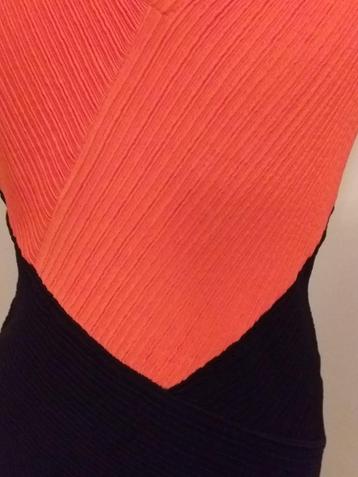Mini Jurk Oranje Zwart Stretch 38 ( Jool ) beschikbaar voor biedingen