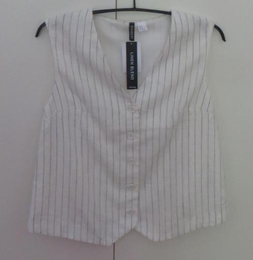 DIVIDED I Leuke Blouse/Gilet I Maat 42 I Wit/Zwart I NIEUW!, Kleding | Dames, Blouses en Tunieken, Nieuw, Maat 42/44 (L), Wit