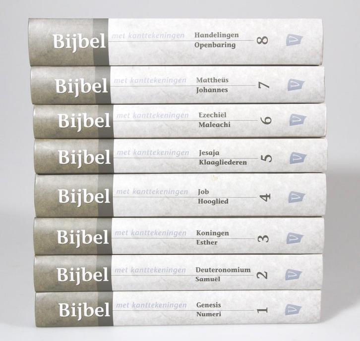 Bijbel met kanttekeningen 8 delen NIEUW, Boeken, Godsdienst en Theologie, Nieuw, Christendom | Protestants, Ophalen of Verzenden