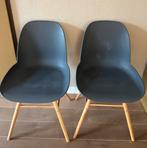 Zuiver eetkamerstoelen twee kuipstoelen donkergrijs, Huis en Inrichting, Stoelen, Ophalen, Kunststof, Gebruikt, Twee