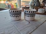 Bloempotjes twee stuks, Ophalen, Rond, Aardewerk, Minder dan 40 cm
