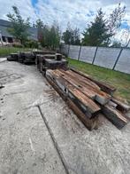 Partij meerpalen hardhout, Tuin en Terras, Palen, Balken en Planken, Ophalen, Gebruikt, Palen, Hardhout