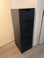 Nordli ladekast antraciet – 5 lades – IKEA, Ophalen, 5 laden of meer, Zo goed als nieuw, Minder dan 100 cm