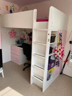 Hoogslaper IKEA met bureau en kast + extra kast + lampen, Kinderen en Baby's, Ophalen, Zo goed als nieuw, Hoogslaper