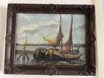 Klassiek schilderij: Bootjes op het water, Ophalen