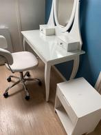Ikea Kaptafel + bureau stoel + nachtkastje, Huis en Inrichting, Tafels | Kaptafels, 50 tot 100 cm, Minder dan 100 cm, Gebruikt