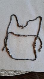 Oude zilveren ketting en armband, Sieraden, Tassen en Uiterlijk, Antieke sieraden, Ophalen of Verzenden, Zilver, Ketting