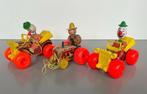 3x Vintage Fisher Price trekauto,s wo. Jalopy en tractor, Ophalen of Verzenden, Gebruikt, Duw- of Trekspeelgoed, Met geluid