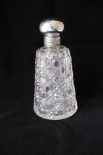 Antiek Engels kristallen parfumflesje zilver dop, Antiek en Kunst, Antiek | Glas en Kristal, Ophalen of Verzenden