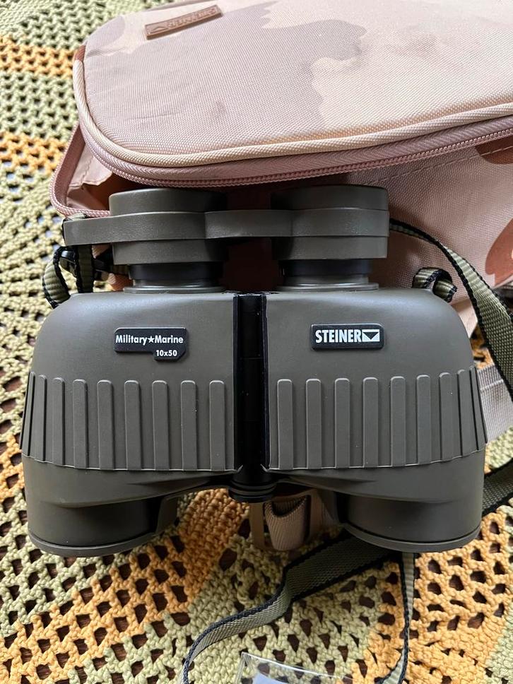 Steiner 10x50 Military Marine Verrekijker - Zo Goed Als Nieu, Audio, Tv en Foto, Optische apparatuur | Verrekijkers, Zo goed als nieuw