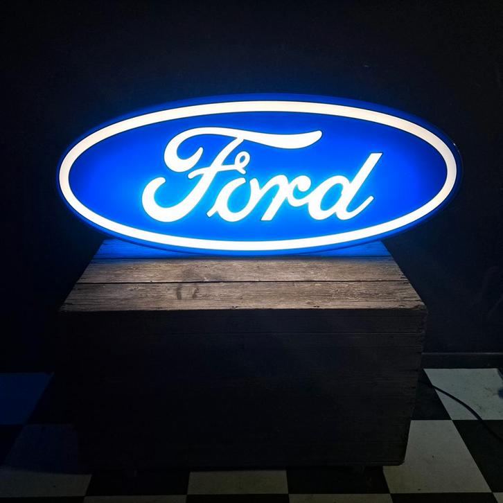 Ford lichtbak origineel Dealerbord, Verzamelen, Merken en Reclamevoorwerpen, Gebruikt, Lichtbak of (neon) lamp, Ophalen