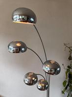 Vloerlamp/bollamp marmer (look) voet, Huis en Inrichting, Lampen | Vloerlampen, 150 tot 200 cm, Zo goed als nieuw, Ophalen