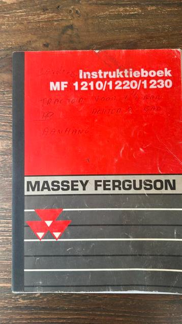 Massey Ferguson 1210/1220/1230 Instructieboek beschikbaar voor biedingen