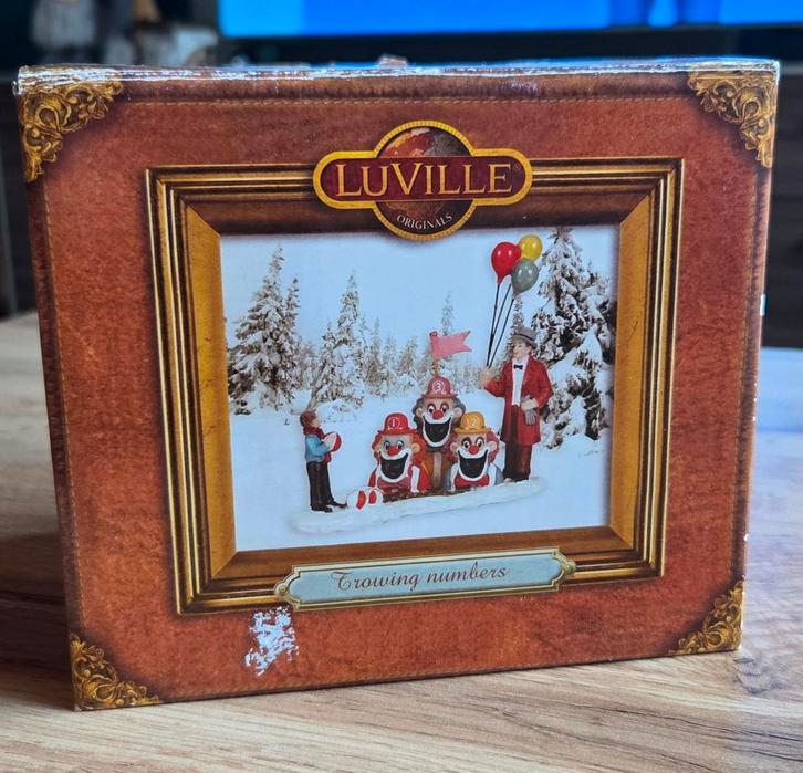 Luville Trowing Numbers - Kerstdorp, Diversen, Kerst, Zo goed als nieuw, Ophalen of Verzenden