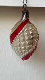 Vintage kerstbal met rode strepen, Diversen, Gebruikt, Ophalen of Verzenden, Nvt, Nvt