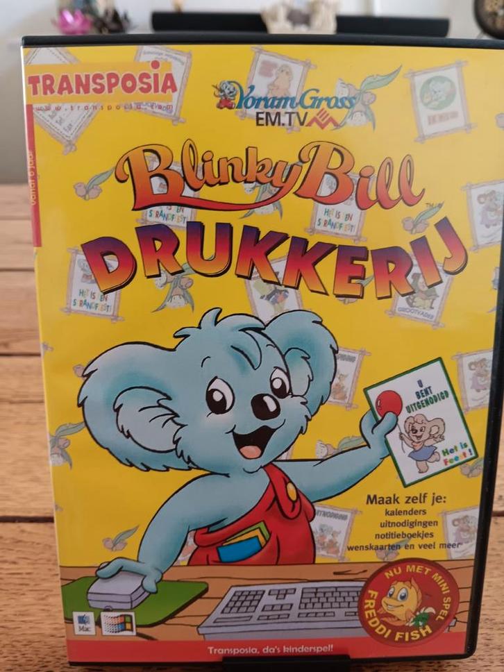 Blinky Bill Drukkerij - Transposia PC CD-ROM, Computers en Software, Educatie- en Cursussoftware, Gebruikt, Software cursus, MacOS