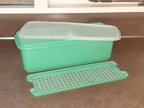 Tupperware vintage groene cake / voorraad / groente doos, Huis en Inrichting, Keuken | Tupperware, Gebruikt, Ophalen of Verzenden
