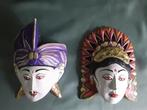 STEL HOUTSNIJWERK MASKERS, Antiek en Kunst, Kunst | Niet-Westerse kunst, Ophalen of Verzenden