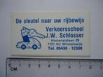 sticker Oud Winterswijk JW SCHLOSSER auto rijschool retro, Verzenden