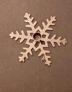 Metalen zilverkleurige kandelaar kaarsenstandaard sneeuwvlok, Ophalen of Verzenden, Metaal