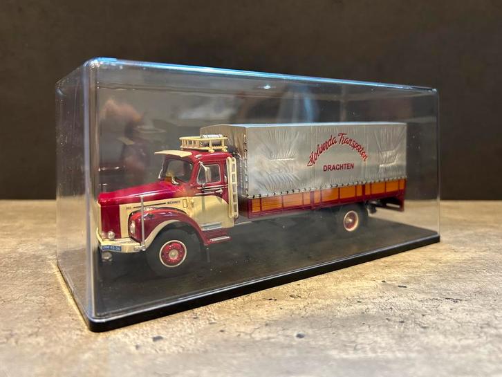 Tekno Scania 110 Holwerda Transporten Drachten Oldtimer, Hobby en Vrije tijd, Modelauto's | 1:50, Zo goed als nieuw, Bus of Vrachtwagen