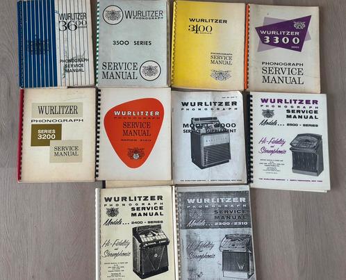 Service manuals Wurlitzer 2000, 2300 tm 3500, Verzamelen, Automaten | Jukeboxen, Zo goed als nieuw, Wurlitzer, Ophalen of Verzenden