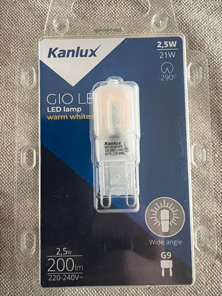 7x Kanlux G9 led warm white 2,5W 200lm, Huis en Inrichting, Lampen | Losse lampen, Nieuw, Led-lamp, Minder dan 30 watt, Bipin of Steekvoet