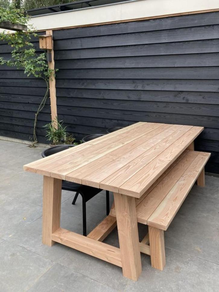 Douglas hout tuintafel terrastafel tuinmeubel, Tuin en Terras, Tuinsets en Loungesets, Nieuw, Tuinset, Hout, 6 zitplaatsen, Bank