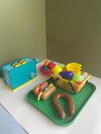 Hout en plastic speelgoed eten + broodrooster, Speelkeuken-accessoire, Gebruikt, Ophalen