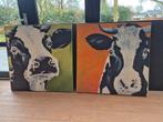 Handgeschilderde schilderij, kunst. Koe, Ophalen of Verzenden